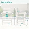 Arceso 18 Inch Outdoor Dining Chair Set of 2, HDPE Weather Patio Dining Chairs, Heavy Duty Outdoor Chairs with Armrest - 2 of 4
