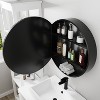 36 * 24 Inch Round Bathroom Medicine Cabinet With Mirror - 3 of 4