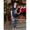Christmas Reindeer Print Glow in the Dark Family Matching Pajamas Sets with Christmas Socks Deep Blue - 2 of 4