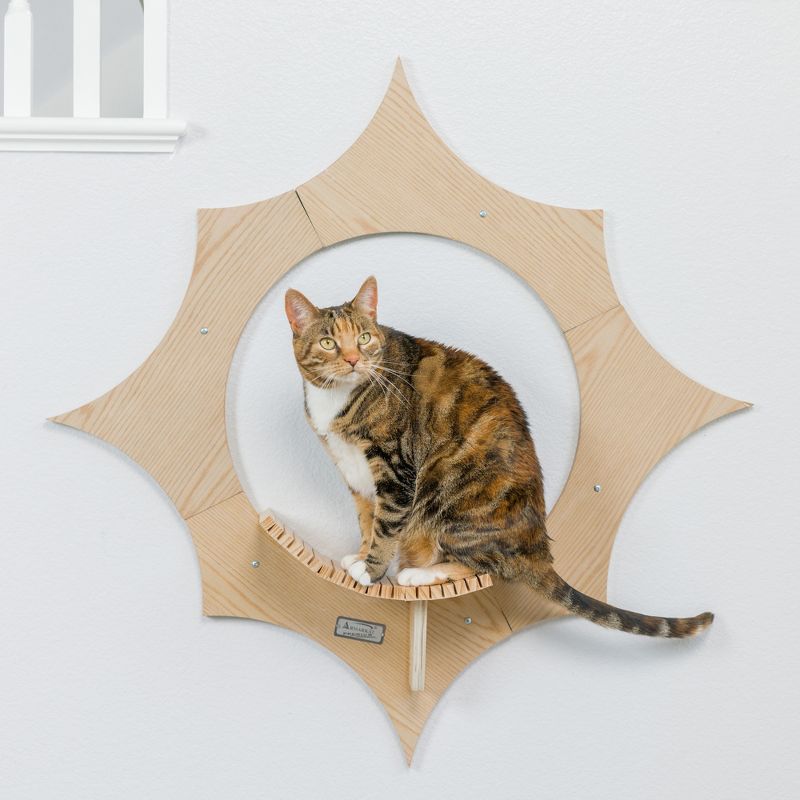 Armarkat Sun Shape Cat Wall Shelves, Modern Wall-Mounted Climbing Cats Furniture, 5 of 10