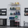 5-Tier Storage Shelves with Wheels, Metal Garage Shelving,  Adjustable Pantry Shelf, Commercial Shelving - 3 of 4