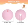 Unique Bargains Round Loose Rubber Beads Craft Smooth Ball Small Hole for DIY Crafts 50 Pcs - 3 of 4