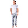 Seven Times Six Jojo's Bizarre Adventure Men's Chibi Character Adult Lounge Pajama Pants Blue - 4 of 4