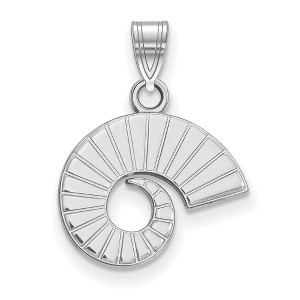 Black Bow Jewelry 14k White Gold Colorado State Rams NCAA Small Pendant - 1 of 3