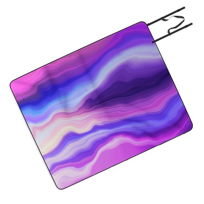 Marta Barragan Camarasa Lilac luminous strokes Picnic Blanket - Deny Designs