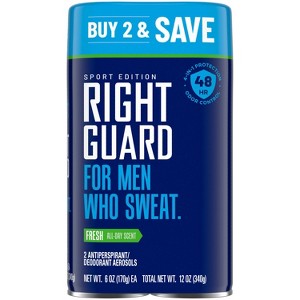 Right Guard Sport Antiperspirant & Deodorant Spray - Fresh Scent - 6oz/2pk - 1 of 4