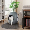 LunaLulinlk Grey upgraded version artificial plant cat litter box with deodorizing scoop - 3 of 4
