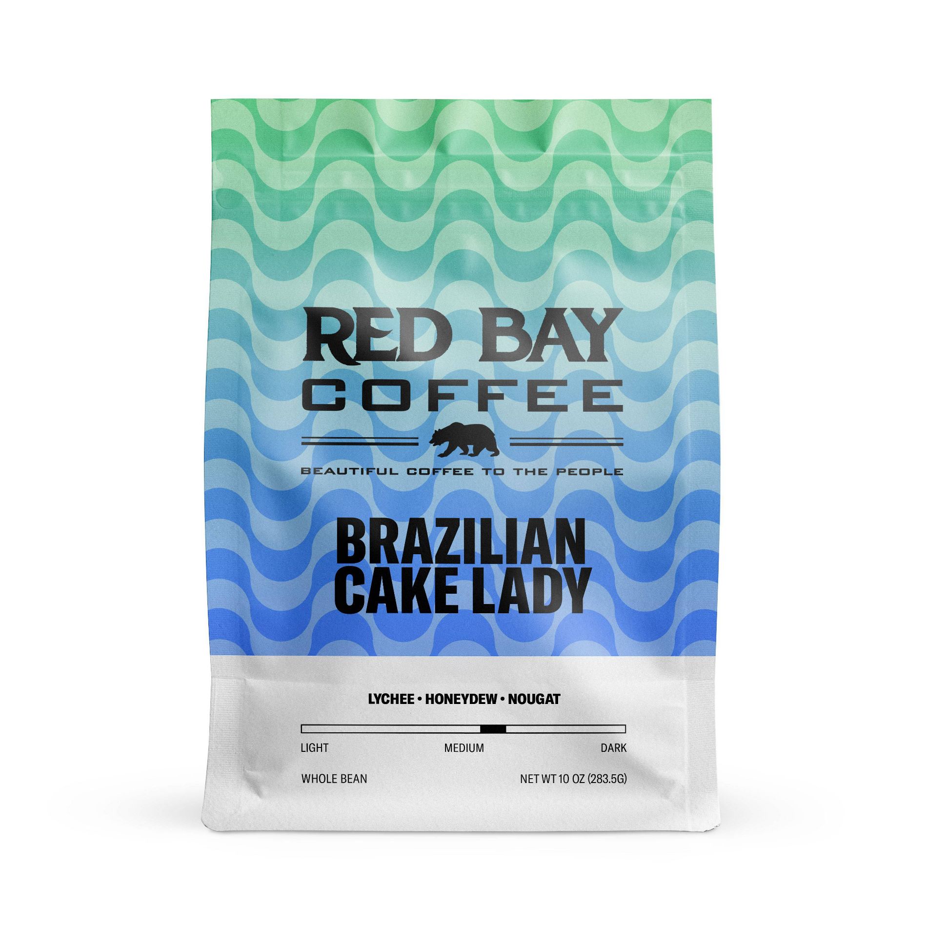 Red Bay Coffee Brazilian Cake Lady Medium Roast Whole Bean Coffee - 10oz