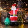 FURNIinspire Decorative Holiday Scene Props Christmas Inflatable Decor Blow Up Santa Claus Model for Lawn, Mall, Multicolored, 55.1"*110.2"*165.4" - 4 of 4