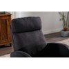 Okak Modern Rocking Accent Chair Armchair with Side Pocket and Wood Legs Comfy High Backrest Glider Chair for Bedroom Lounge Nursery - 3 of 4