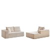 L-Shaped Modern Corduroy Sectional Sofa Set with 5 Pillows, 110" Modular Sofa for Living Room or Bedroom, Free Combination Design with Right Chaise - 3 of 4