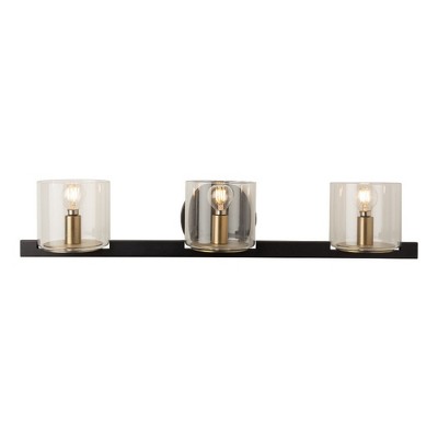Artcraft Lighting Salinas 3 - Light Vanity in  Black/Brass