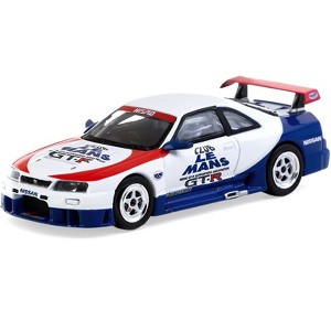 Nissan Nismo GT-R LM RHD "1995 Launch Version" White with Red and Blue "Hobby64" Series 1/64 Diecast Model Car by Tarmac Works - 1 of 4