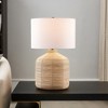 Hudson and Canal 27" Tall Oversized/Rattan Table Lamp with Fabric Shade - 4 of 4