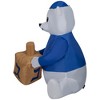 Gemmy Christmas Airblown Inflatable Outdoor Hanukkah Dreidel Bear, 3 ft Tall, Multi - 4 of 4