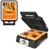 Heynemo 4 Slices Waffle Maker: Electric Waffle Iron with Adjustable Temperature Control, Nonstick Waffle Machine with Indicator Light, Silver - 3 of 4