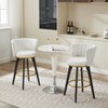 CAVINAS Swivel Barstools Set of 2, Upholstered Bar Stool with Footrest and Metal Legs, Counter Height Bar Chair for Bar, Kitchen, Dining Room - 2 of 4