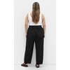 Women's Plus Size Stretch Waist Wide Leg Crop Jean - black | CITY CHIC - 2 of 4