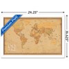 Trends International Antique World Map 2023 Framed Wall Poster Prints - 3 of 4