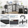 Lyngins 50" L-Shaped Office Desk, Corner Gaming Desk with Storage Bracket & Side Pocket, Wooden Writing Table, Computer Desk for Home Office/Study - 3 of 4