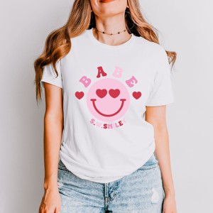 S.W.Smiley Babe Smile - Women's Short Sleeve Graphic T-Shirt - 1 of 4