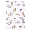 Hudson Baby Unisex Baby Cotton Flannel Burp Cloths, Modern Neutral Safari, One Size - 3 of 3