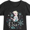 Girls' - Frozen - Elsa Snowflakes Fitted Short Sleeve Graphic T-Shirt - 2 of 4