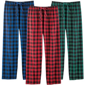 Collections Etc Men's 3-pk Buffalo Check Pj's - 1 of 4