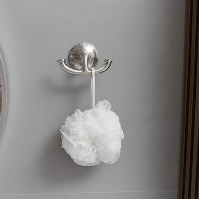 Nickel 4-Piece Bathroom Hardware Set with Towel Bar