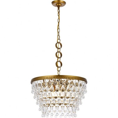 Elegant Lighting Nordic 5 - Light Pendant in  Brass