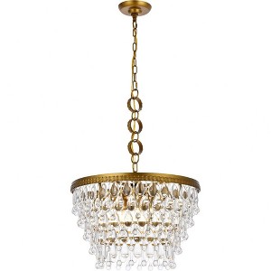 Elegant Lighting Nordic 5 - Light Pendant in  Brass - 1 of 3