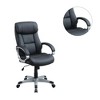 Simple Relax Adjustable Height Office Chair with Padded Armrests, Black - 4 of 4