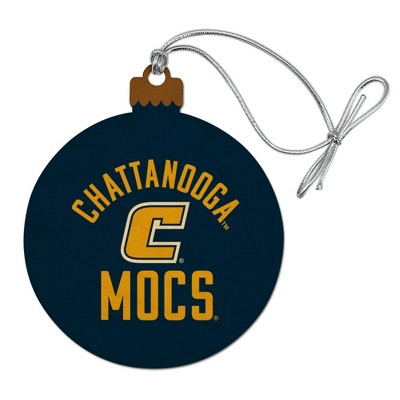 University of Tennessee at Chattanooga Mocs Wood Christmas Tree Holiday Ornament