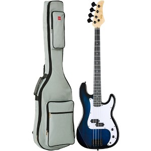 Best Choice Products Full Size Beginner 4-String Electric Guitar Bass Guitar w/ Padded Case - 1 of 4