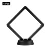 Unique Bargains Transparent PE Material Modern Elegant Floating Frame Display Holder Stand 4 Pcs - 3 of 4