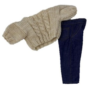 Doll Clothes Superstore Off White Sweater Fits Boy Or Girl 18 Inch Girl Dolls Like American Girl Our Generation - 1 of 4