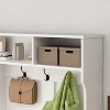 FUFU&GAGA White Shoe Cubbies Wide Hall Tree With Hooks - 2 of 4