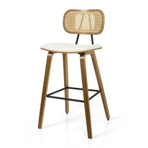 Bekrvio 26'' Counter Height Bar Stools, PU Leather Upholstered - 1 of 4