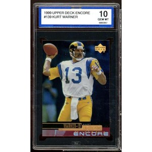 Kurt Warner Rookie Card 1999 Upper Deck Encore #139 ISA 10 GEM MT - 1 of 2