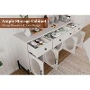 Buffet Cabinet with Storage, Wooden Buffet Cabinet with 3 Drawers & 4 Glass Doors, Coffee Bar Cabinet Buffet Table for Dinning Room, Kitchen - 3 of 4