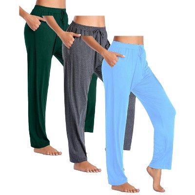 Blue Ice  Women's Loose Fit Classic Lounge Pants-3 Pack