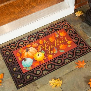 Evergreen Crafted Harvest Sassafras Indoor Outdoor Switch Doormat 10"x1'10" Multicolored - 1 of 4