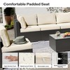 LAUSAINT HOME 7-Piece Wicker Conversation Set with Beige Cushions Grey - 4 of 4