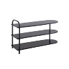 happimess Modern 24" 9-Pair 3-Tier Iron Curved Decker Shoe Rack - 2 of 4