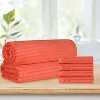 Modern Ribbed Cotton  Assorted Towel Set by Blue Nile Mills - 2 of 4