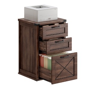 File Cabinet with 3 Drawers, Filing Cabinet, Printer Stand, Fit A4, Letter Size, Hanging File Folders, Modern Farmhouse Style, for Home Office - 1 of 4
