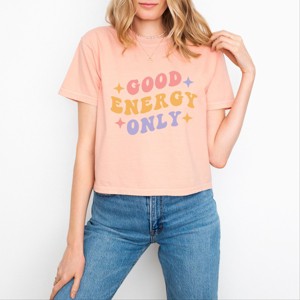 Simply Sage Market Good Energy Only Stars Boxy Crop Top - 1 of 4