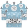 Big Dot of Happiness Winter Wonderland - Treat Box Party Favors - Snowflake Holiday Party and Winter Wedding Goodie Gable Boxes - Set of 12 - 2 of 4