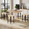 23.6" Mid-Century Modern Upholstered Counter Stool Set of 4, Dining Chairs with Metal Legs for Kitchen Island or Home Bar – The Pop Home - 2 of 4