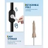 Jojoka 7.5FT Patio Umbrella,Market Umbrella,Table Umbrella with Push Button Tilt and Crank,6 Sturdy Ribs UV Protection - 2 of 4